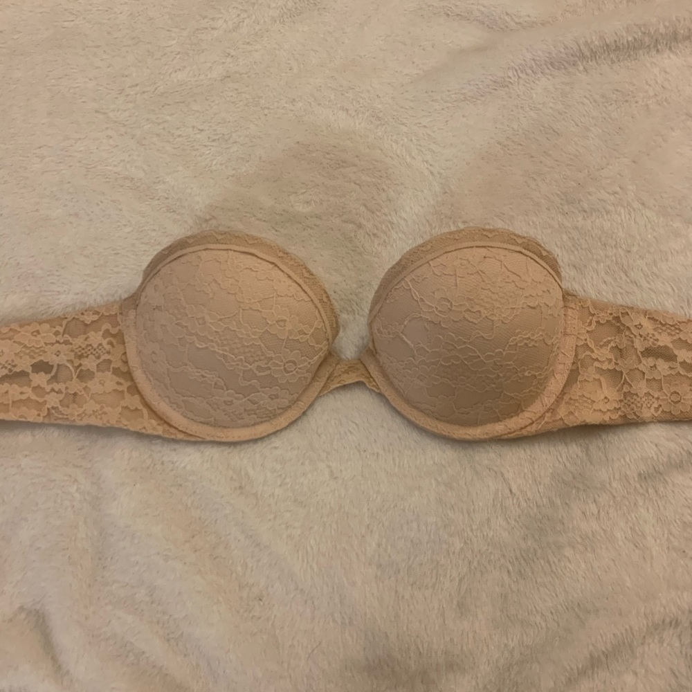 Aerie strapless nude push up bra